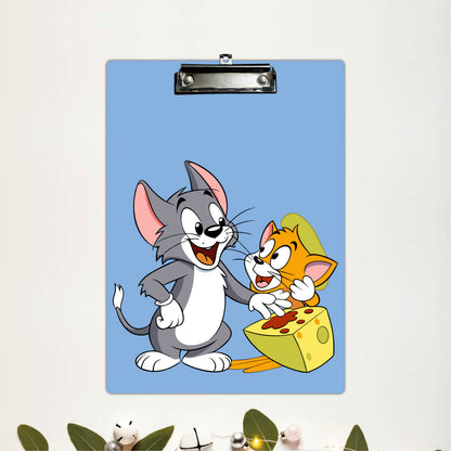 Classic Cat & Mouse Cartoon Clipboard Vintage Animation Art