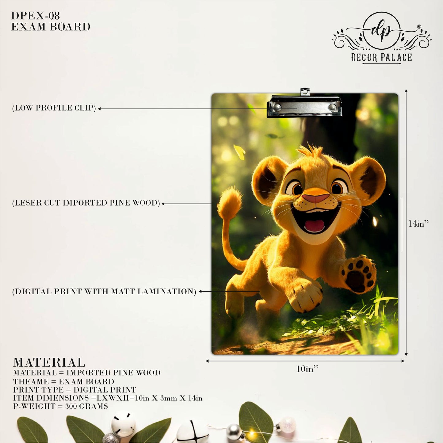 Cute Safari Lion Cub Writing Pad Clipboard