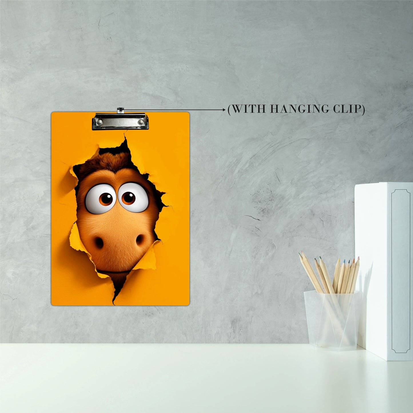 Cute Horse Face Printed Writing Pad Clipboard