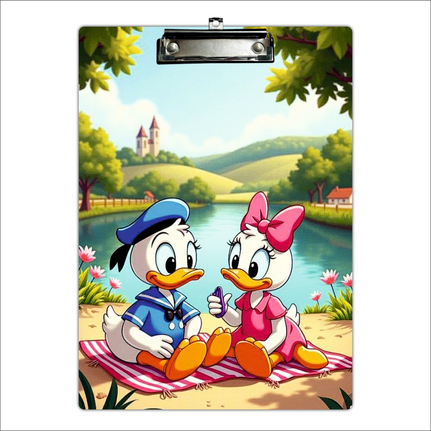 Portable Exam Clipboard with Riverside Duck Illustration