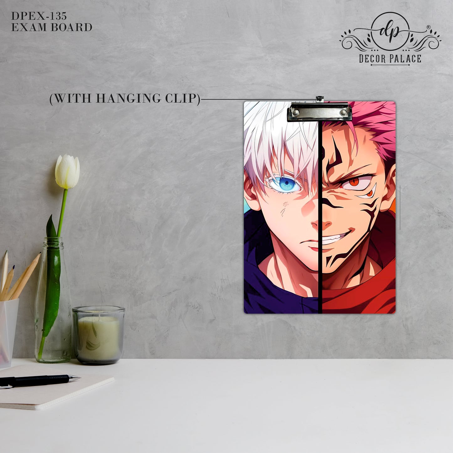 Anime Duo Face Writing Pad Clipboard