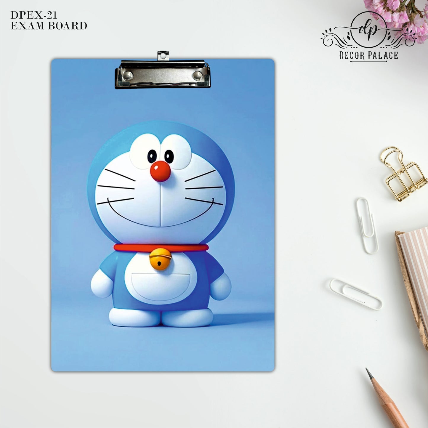 Happy Blue Cartoon Clipboard – Cute Character Artwork