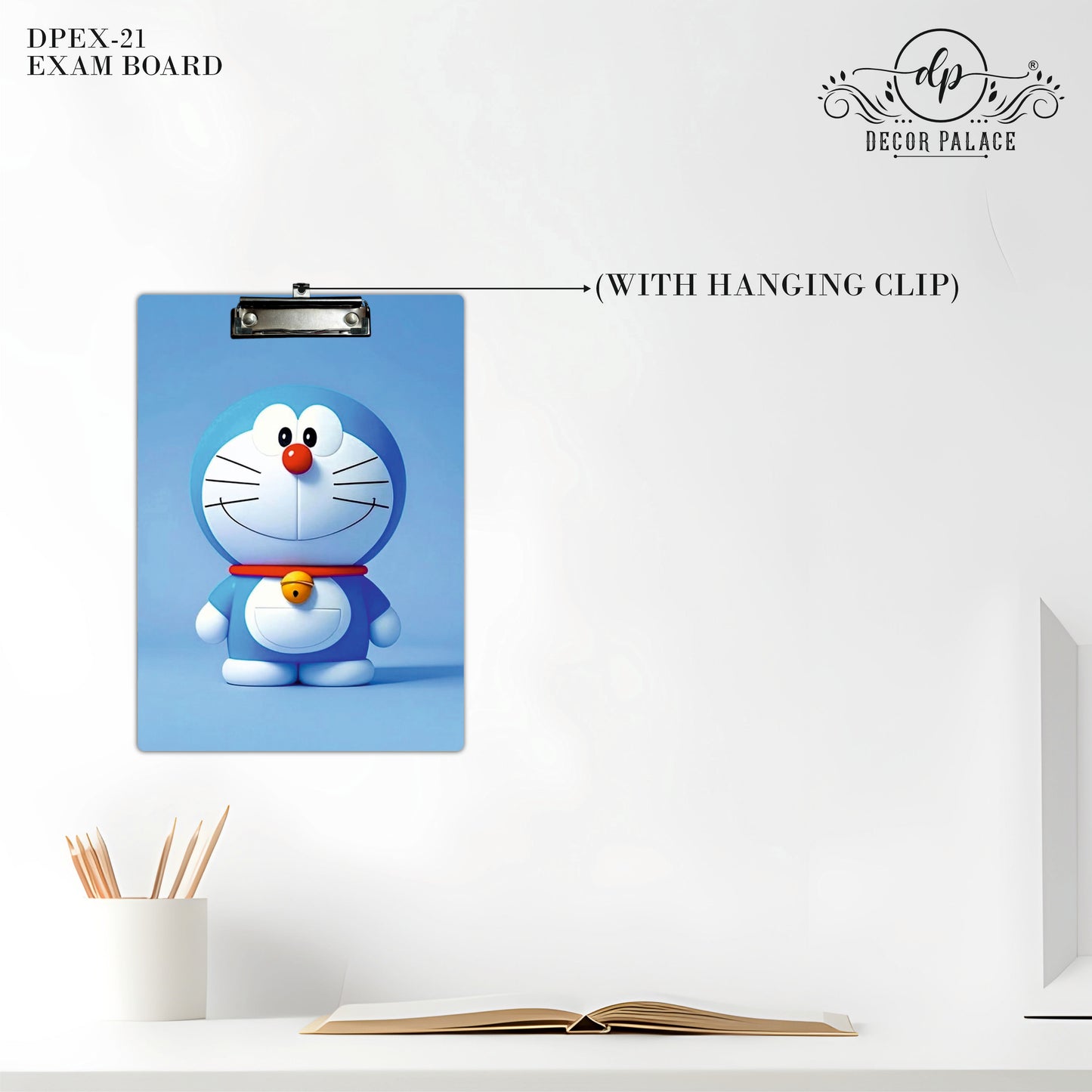 Happy Blue Cartoon Clipboard – Cute Character Artwork