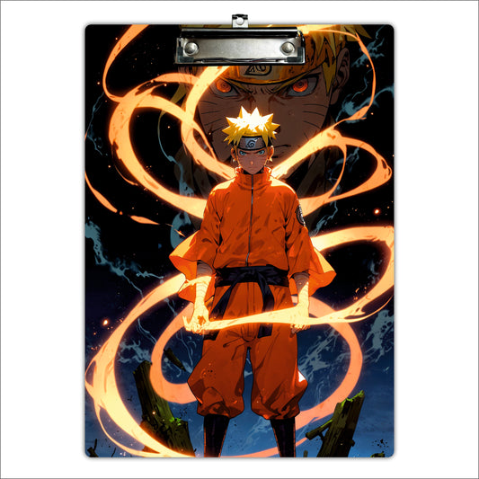 Anime Warrior Clipboard – Fiery Power Character Art