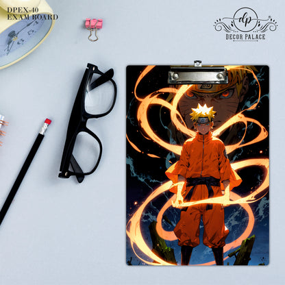 Anime Warrior Clipboard – Fiery Power Character Art