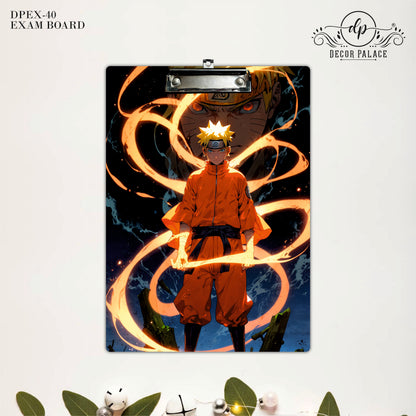 Anime Warrior Clipboard – Fiery Power Character Art