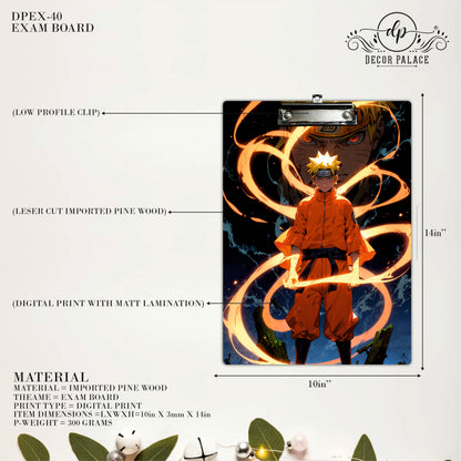 Anime Warrior Clipboard – Fiery Power Character Art