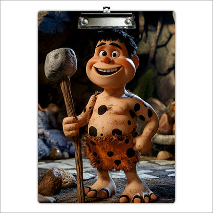 Cute Stone Age Character Writing Pad Clipboard