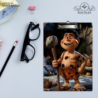 Cute Stone Age Character Writing Pad Clipboard