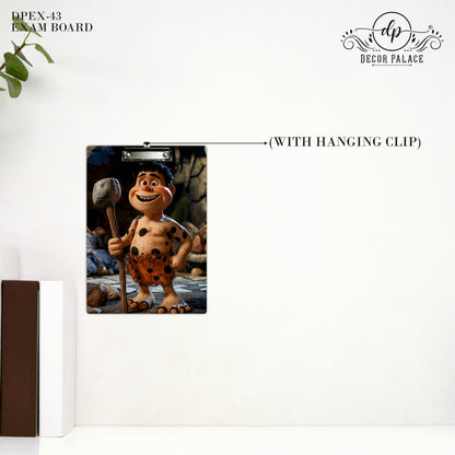 Cute Stone Age Character Writing Pad Clipboard