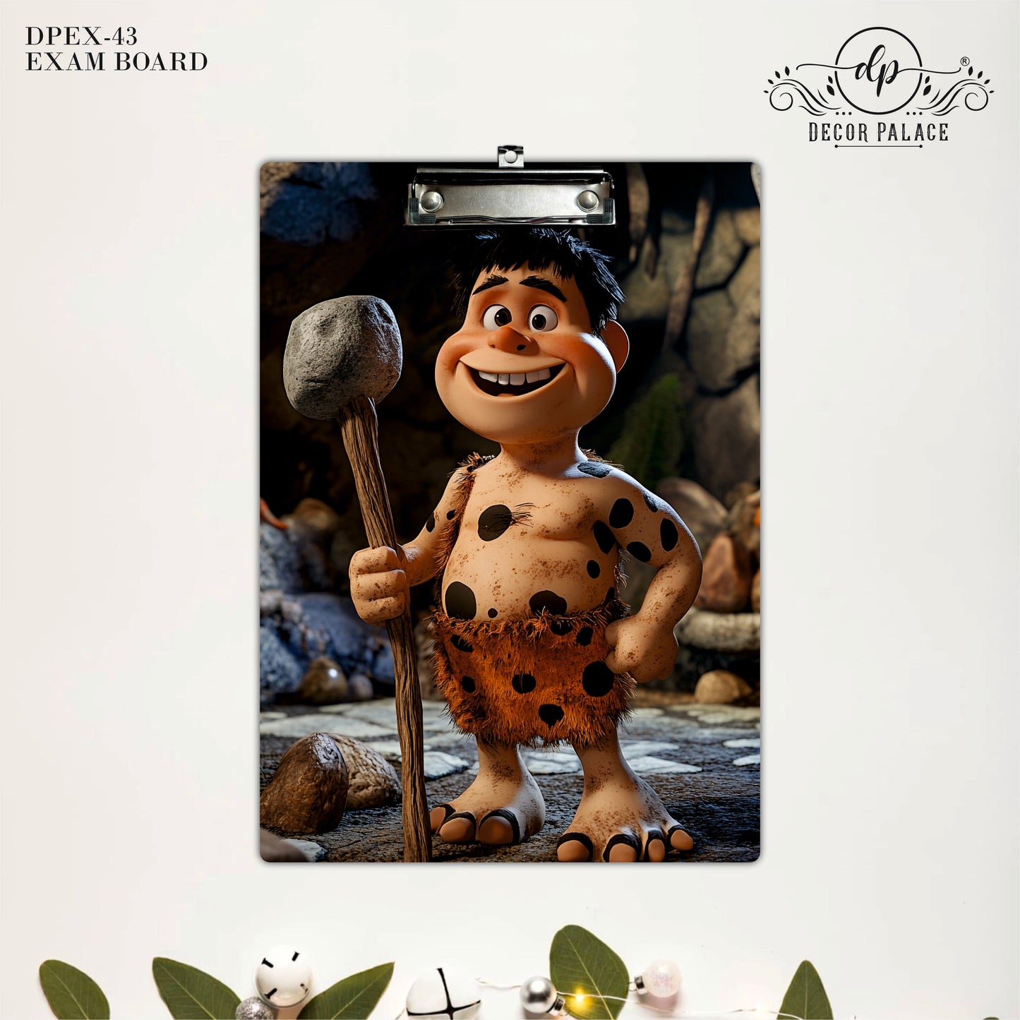 Cute Stone Age Character Writing Pad Clipboard
