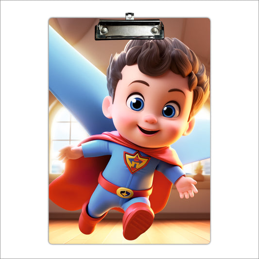 Superhero Boy Character Writing Pad Clipboard