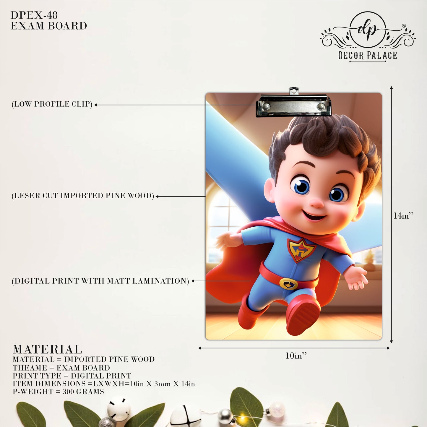 Superhero Boy Character Writing Pad Clipboard