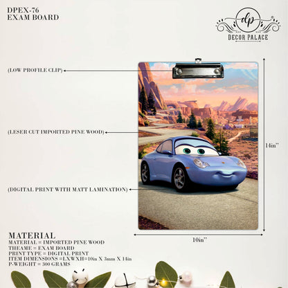 Cartoon Sports Car Clipboard – Adventure Road Art
