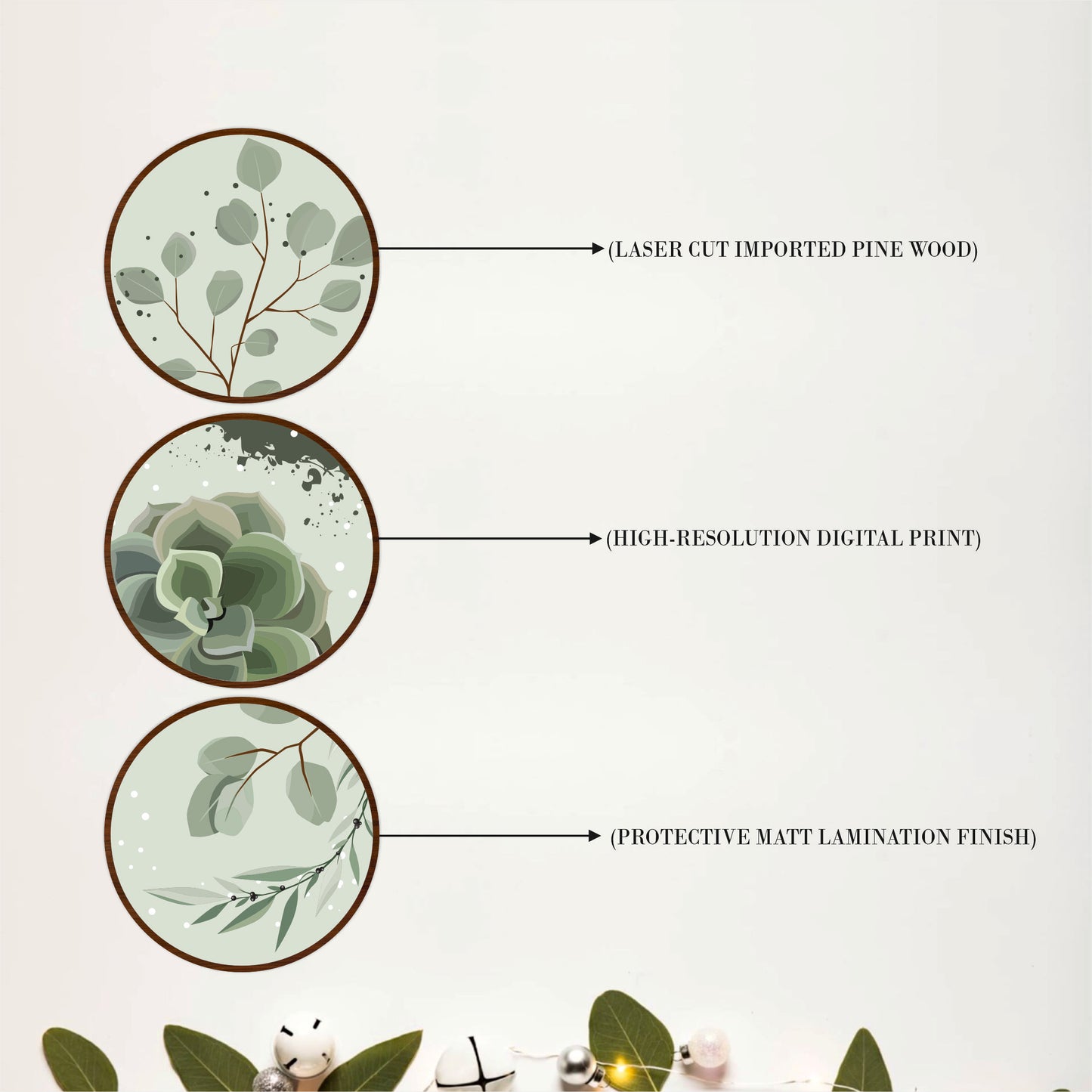 Sage Botanical Wooden Wall Art