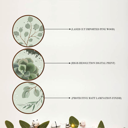 Sage Botanical Wooden Wall Art