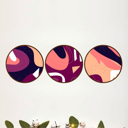 Minimal Abstract Round Wall Art Set