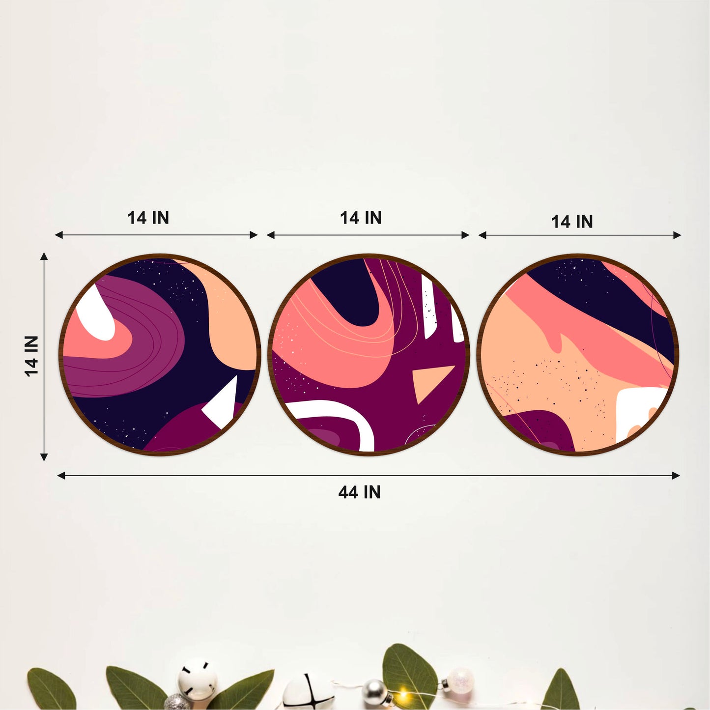 Minimal Abstract Round Wall Art Set