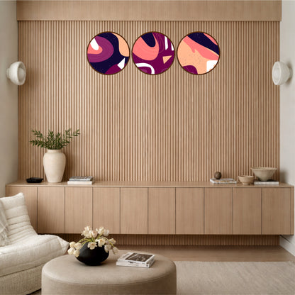 Minimal Abstract Round Wall Art Set