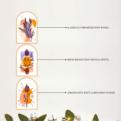 Whimsical Botanical Wall Art Set