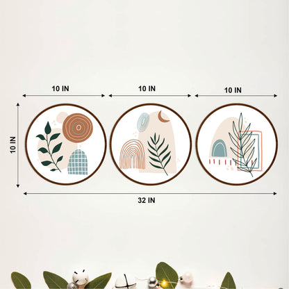 Nordic Botanical Circle Wall Décor Set