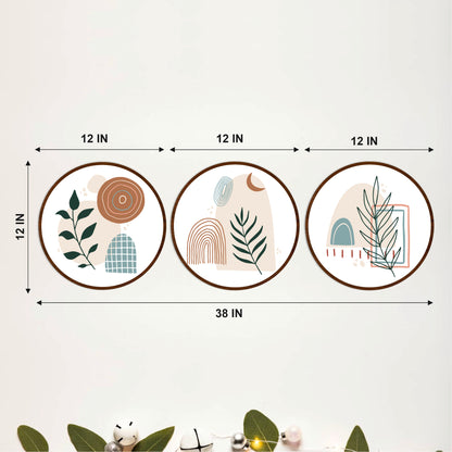 Nordic Botanical Circle Wall Décor Set