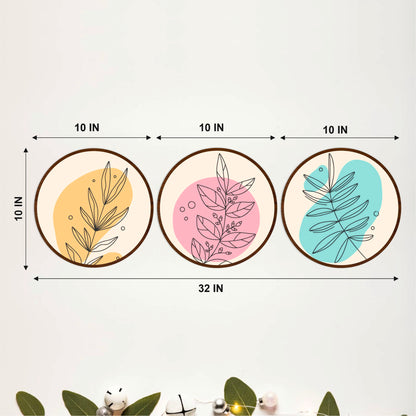 Pastel Leaf Illustration Wall Art