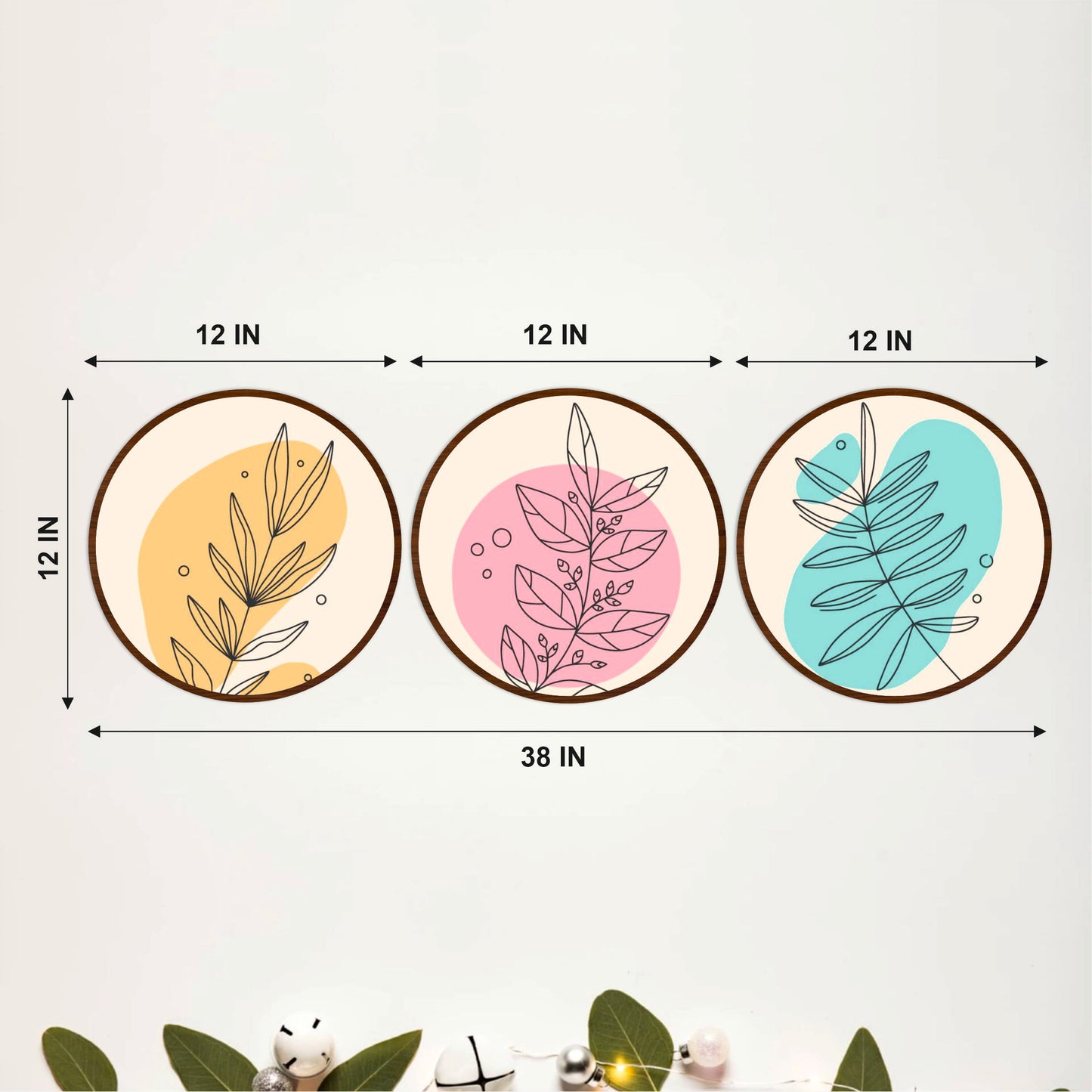 Pastel Leaf Illustration Wall Art