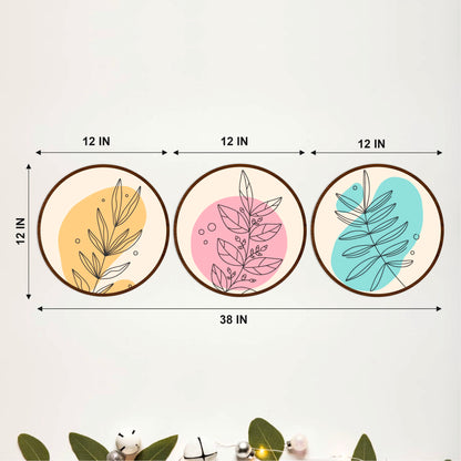 Pastel Leaf Illustration Wall Art