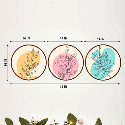 Pastel Leaf Illustration Wall Art