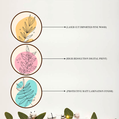 Pastel Leaf Illustration Wall Art