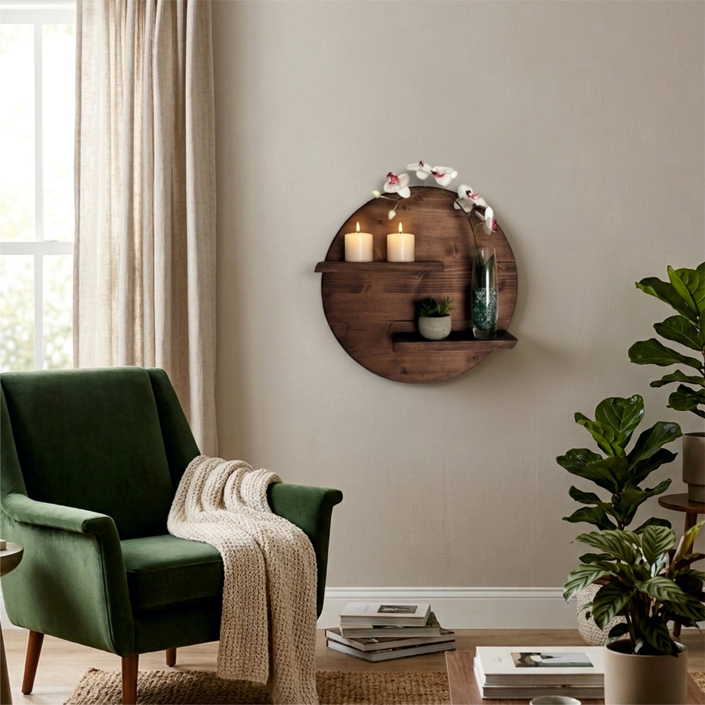 Round Wall Display Shelf