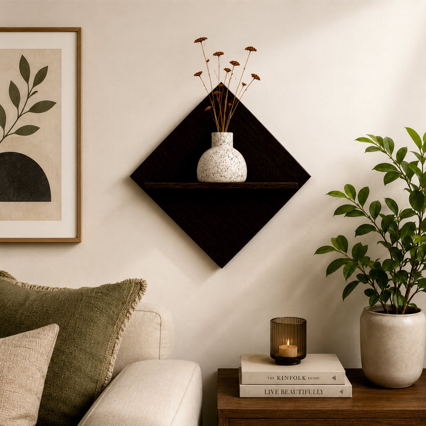 Diamond Wall Shelf