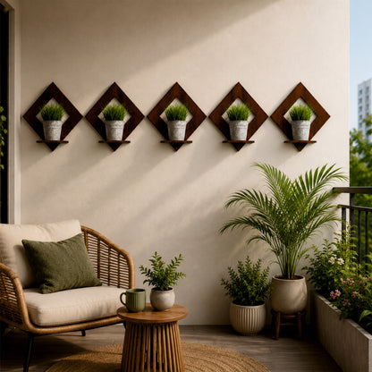 Diamond Frame Wall Shelf