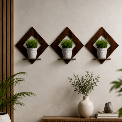 Diamond Frame Wall Shelf