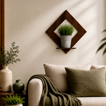 Diamond Frame Wall Shelf