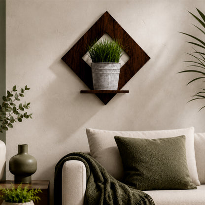 Diamond Frame Wall Shelf