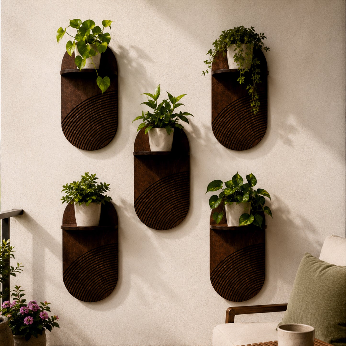 Arch Wall Mounted Wooden Planter
