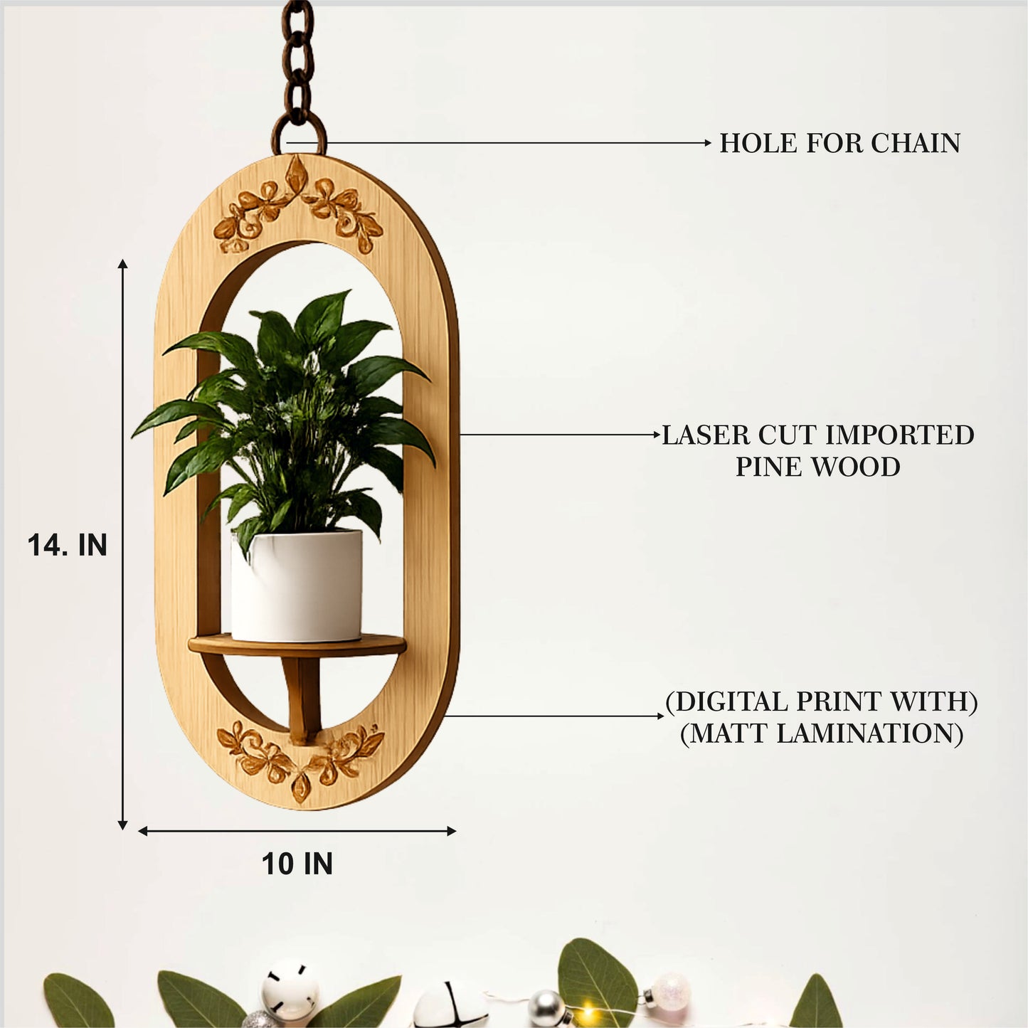 Regal Oval Hanging Wall Planter