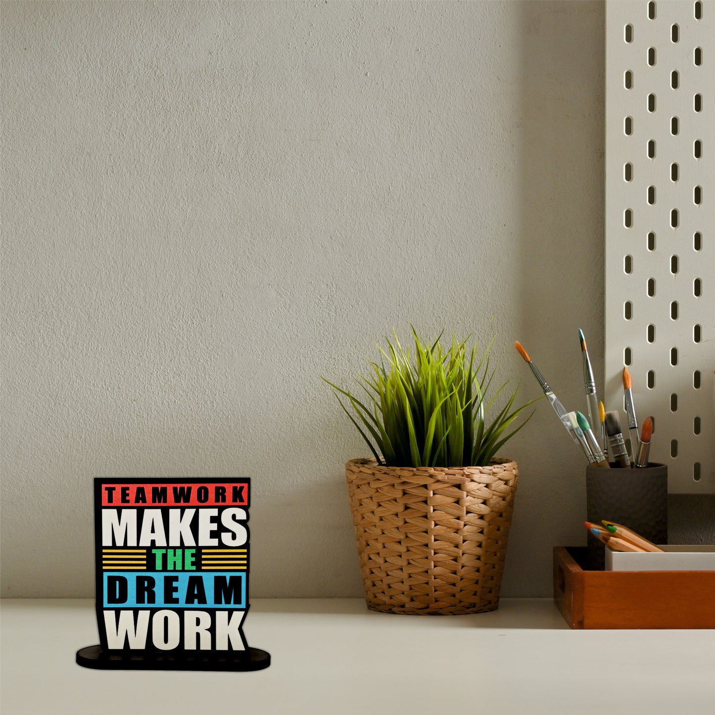 Teamwork Makes The Dream Work Inspirational Table Top Decor