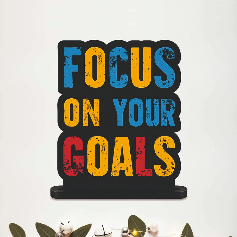 Focus on Your Goals Motivational Table Top Decor