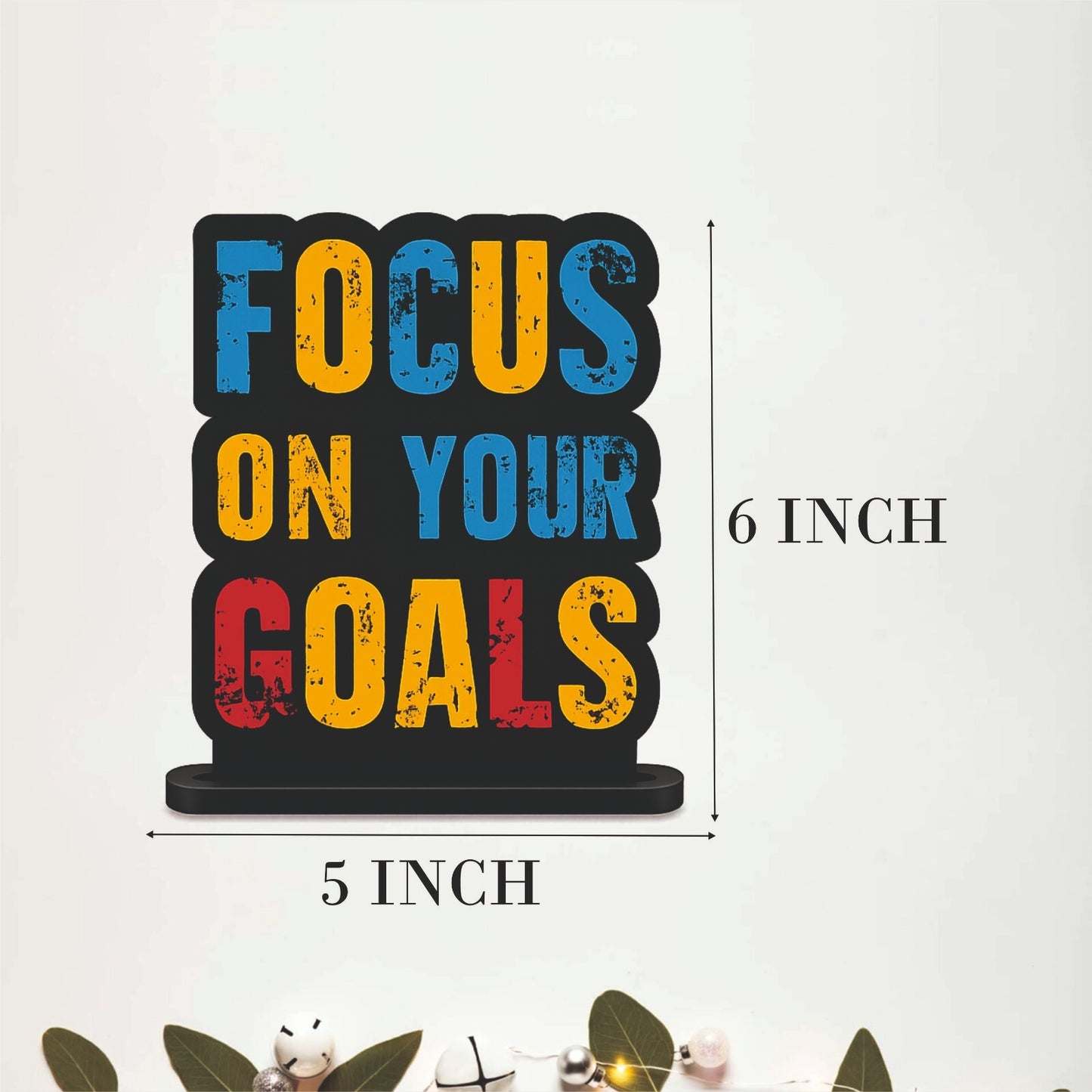 Focus on Your Goals Motivational Table Top Decor