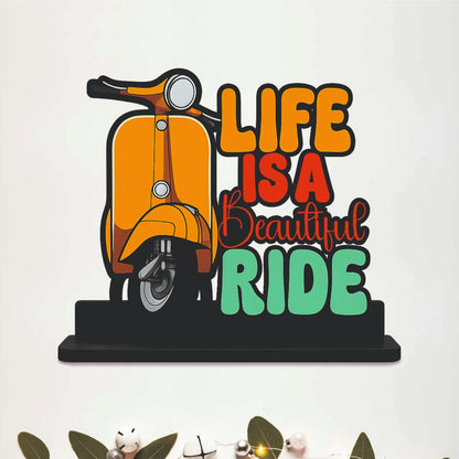 Life Is a Beautiful Ride Scooter Table Top Decor