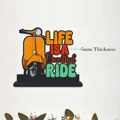 Life Is a Beautiful Ride Scooter Table Top Decor