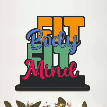 Fit Body Fit Mind Inspirational Table Top Decor