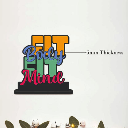 Fit Body Fit Mind Inspirational Table Top Decor