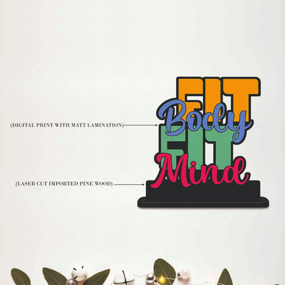 Fit Body Fit Mind Inspirational Table Top Decor