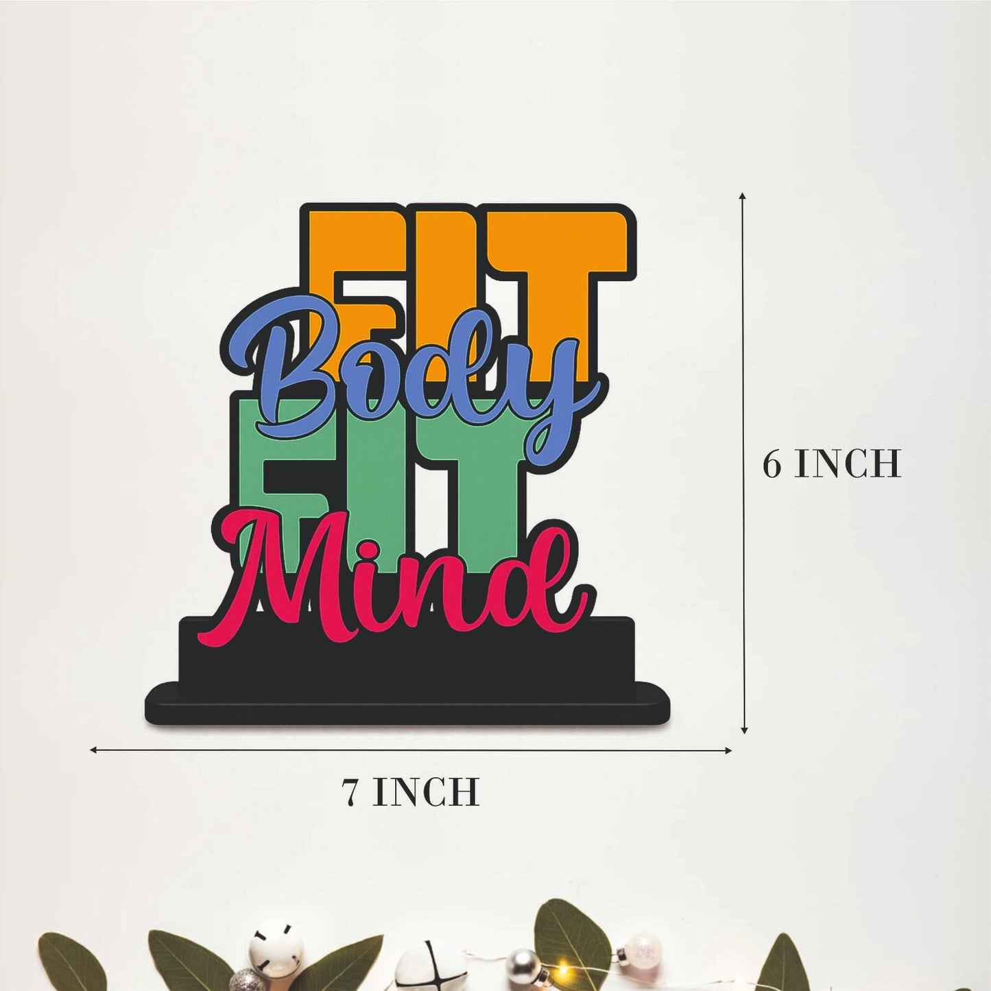Fit Body Fit Mind Inspirational Table Top Decor