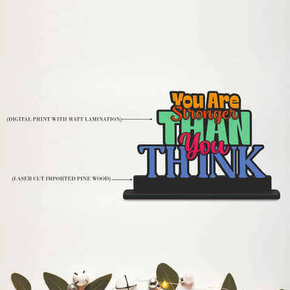 You Are Stronger Than You Think Inspirational Table Top Decor