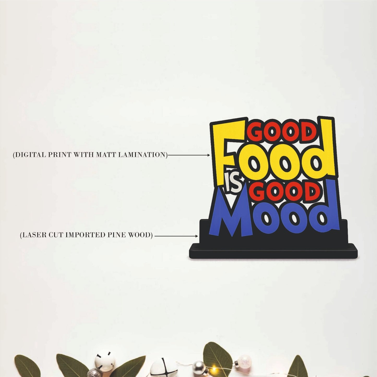 Good Food Is Good Mood Kitchen Table Top Decor